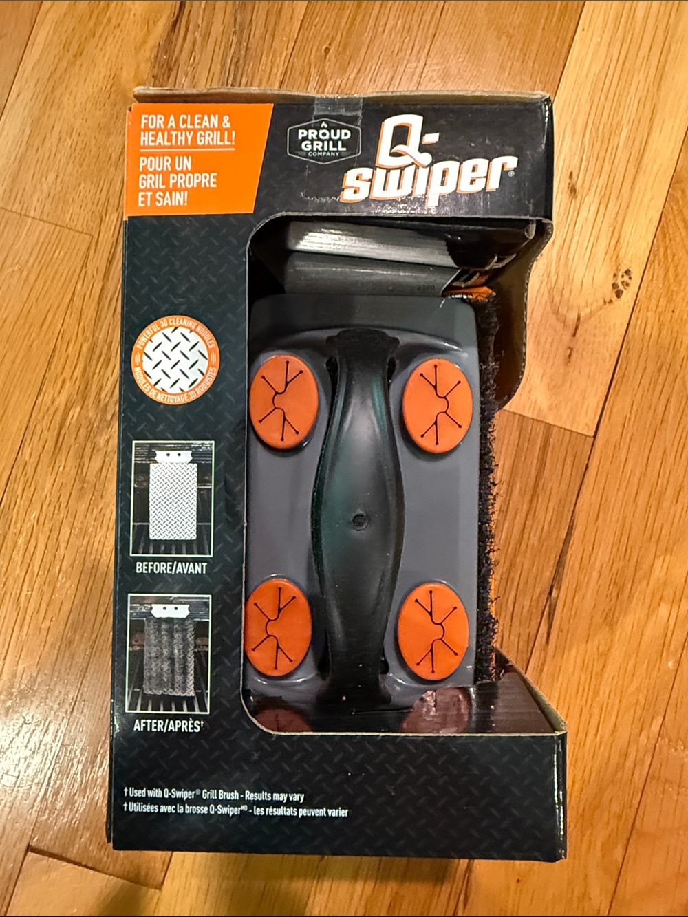 Grill Scraper Brush with Orange Accents -